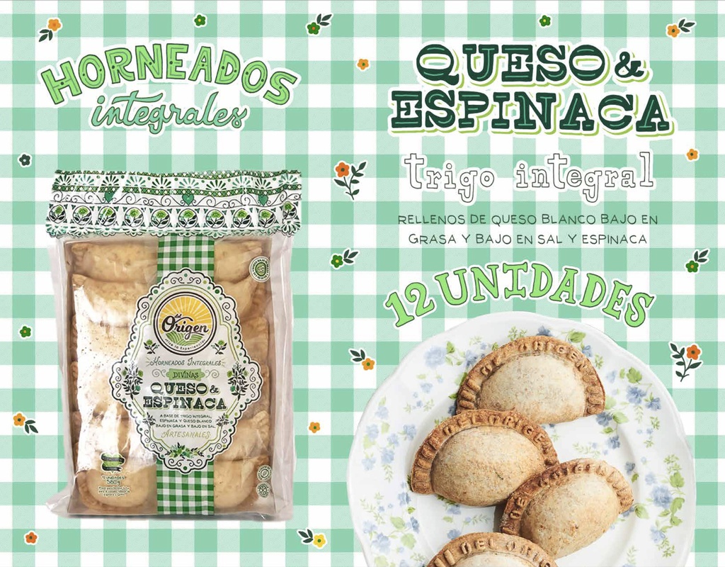 DIVINAS INTEGRALES QUESO + ESPINACA